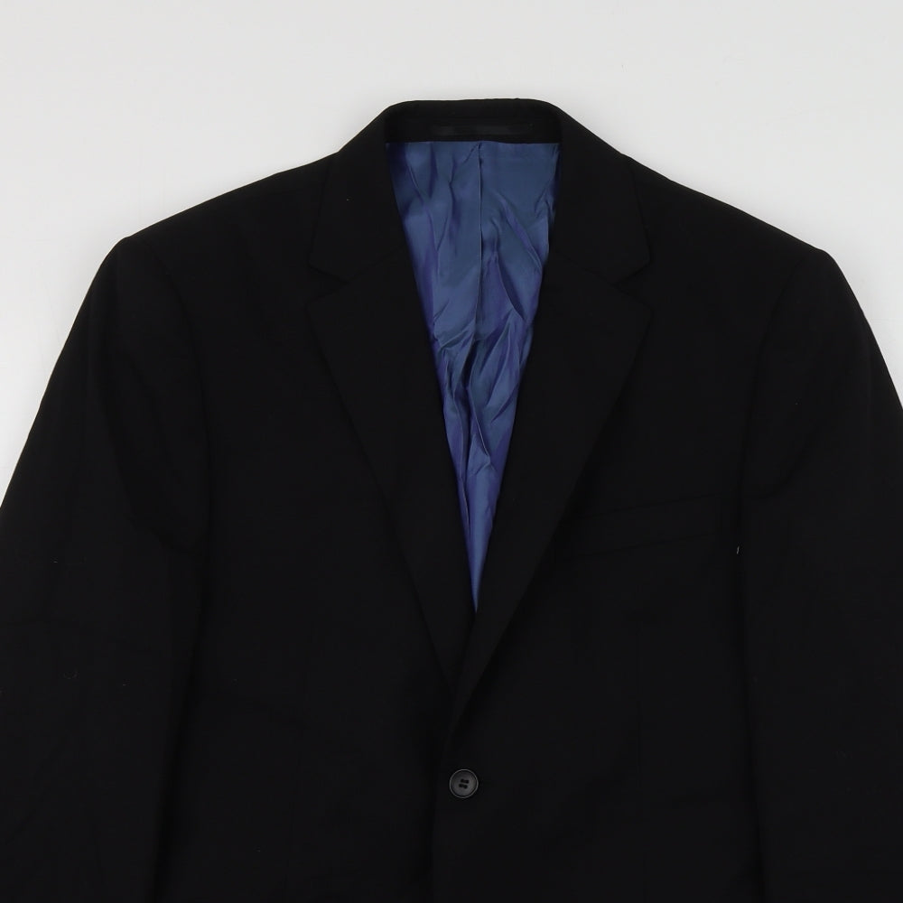 Charlton Gray Mens Black  Polyester Jacket Suit Jacket Size 40