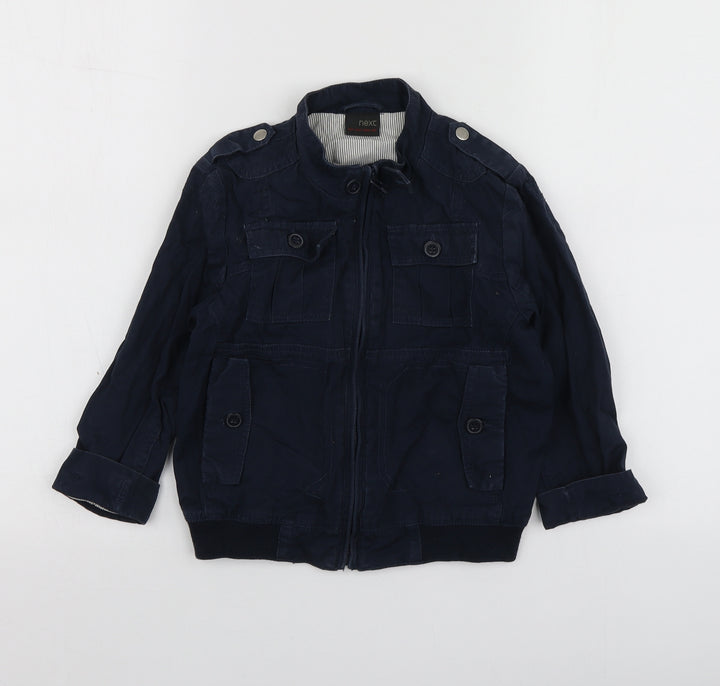 NEXT Boys Blue Bomber Jacket Jacket Size 4-5 Years