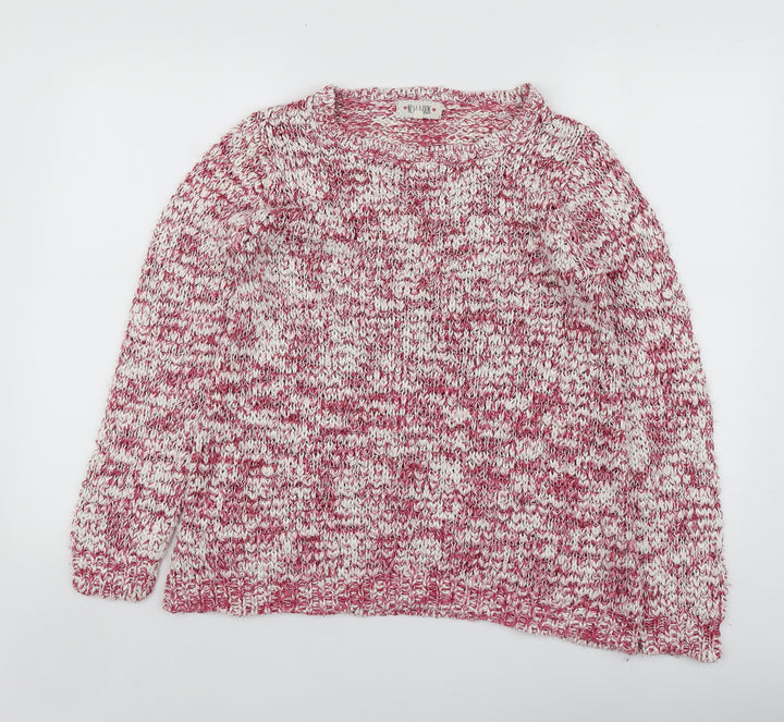 New Look Womens Pink Round Neck  Acrylic Pullover Jumper Size S