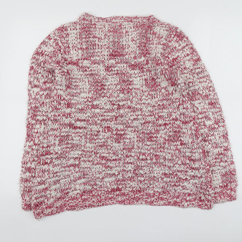 New Look Womens Pink Round Neck  Acrylic Pullover Jumper Size S