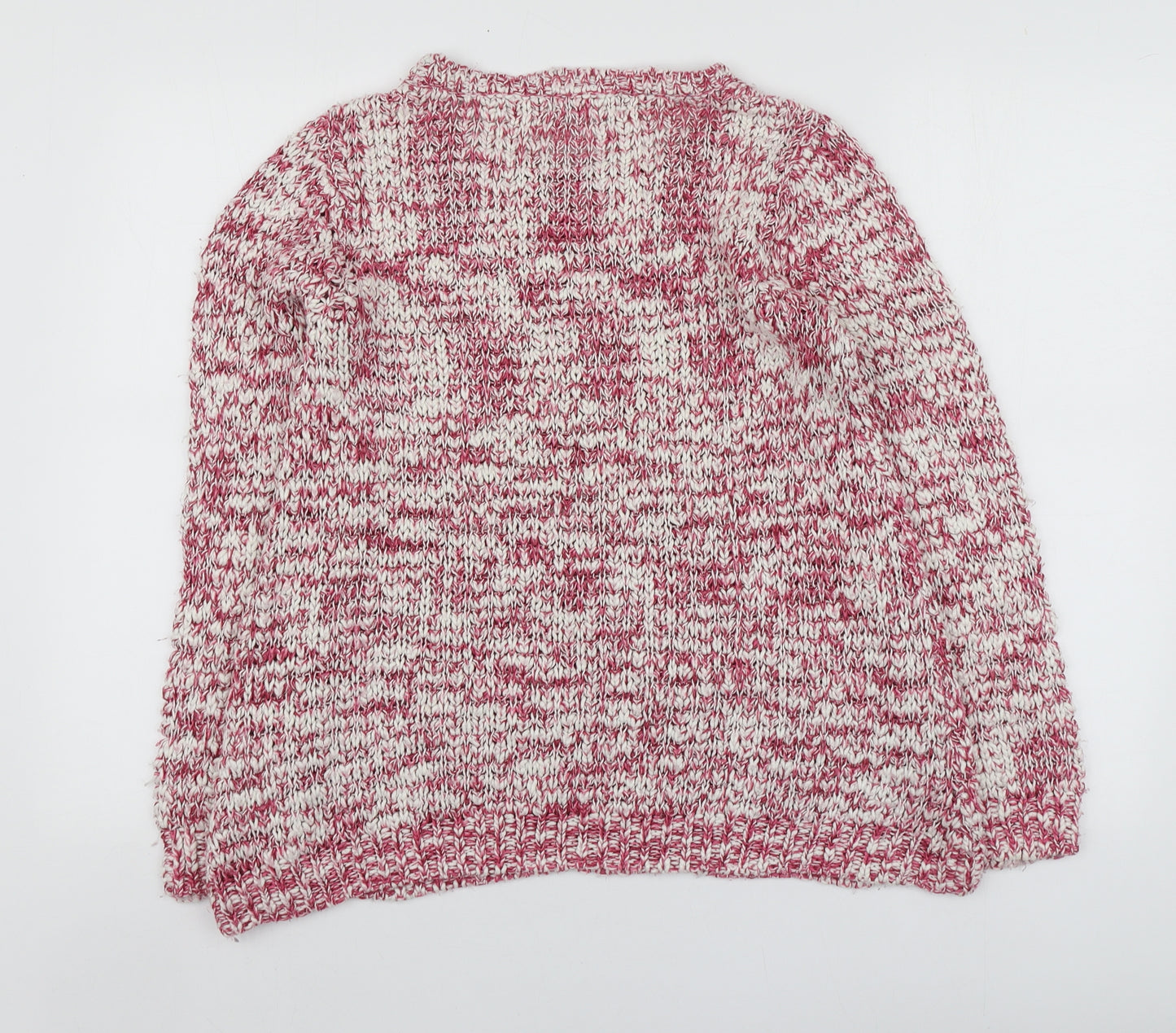 New Look Womens Pink Round Neck  Acrylic Pullover Jumper Size S