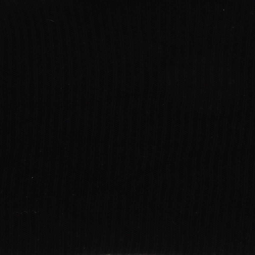 I SAW IT FIRST Womens Black Roll Neck  Acrylic Pullover Jumper Size 12