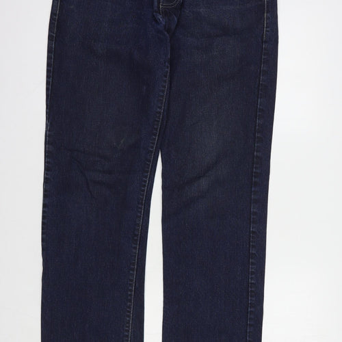 Henri Lloyd Mens Blue  Cotton Straight Jeans Size 32 in L33 in Regular Button