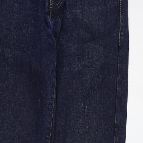 Henri Lloyd Mens Blue  Cotton Straight Jeans Size 32 in L33 in Regular Button