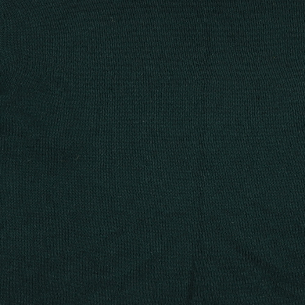 Marks and Spencer Mens Green Crew Neck  Polyester Pullover Jumper Size L