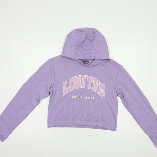 Studio Girls Purple  Cotton Pullover Hoodie Size 14-15 Years  Pullover - Limited