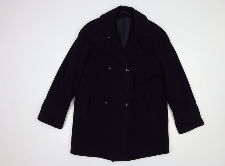 Canda Womens Blue   Pea Coat Coat Size 12  Button