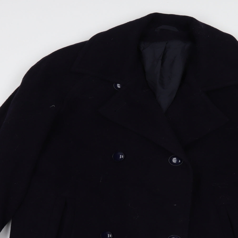 Canda Womens Blue   Pea Coat Coat Size 12  Button