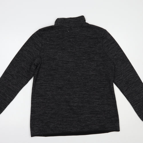 Preworn Womens Grey  Polyester Pullover Sweatshirt Size L  Zip