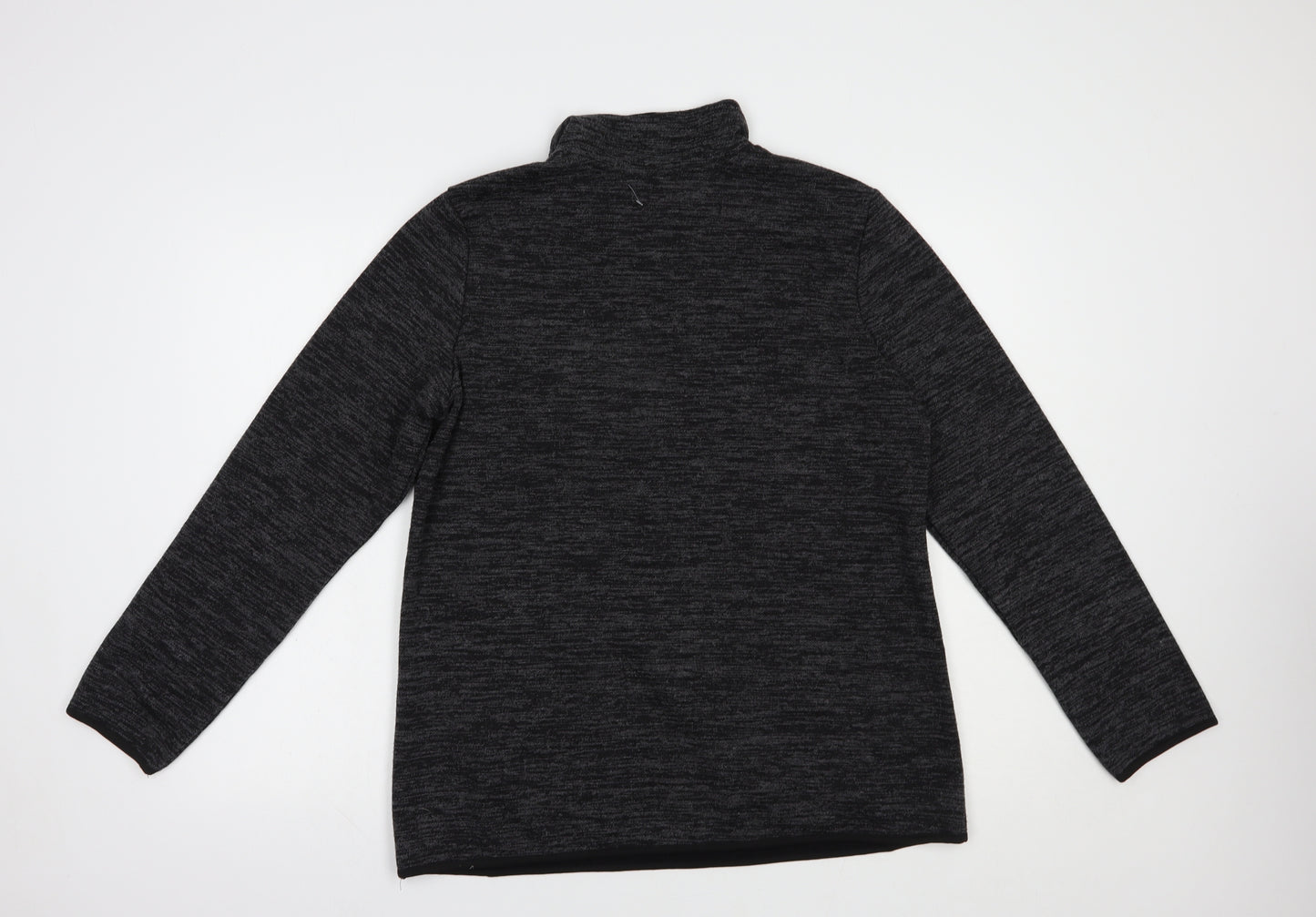 Preworn Womens Grey  Polyester Pullover Sweatshirt Size L  Zip