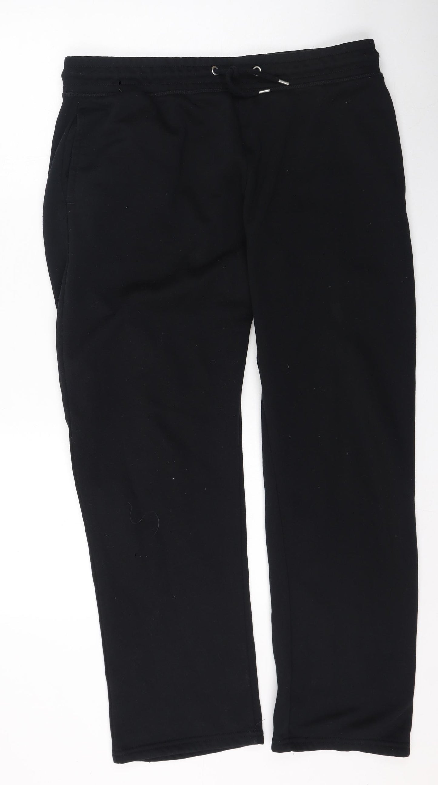 Dunnes Stores Womens Black  Cotton Jogger Trousers Size XL L32 in Regular