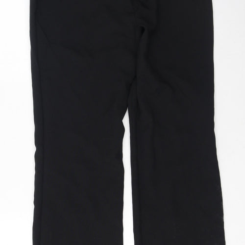 Papaya Womens Black  Polyester Trousers  Size 10 L25 in Regular