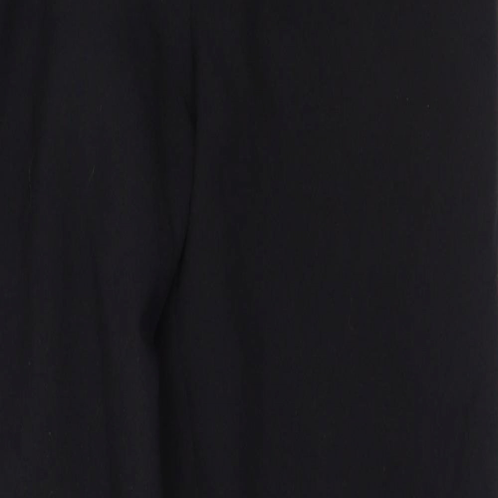Papaya Womens Black  Polyester Trousers  Size 10 L25 in Regular
