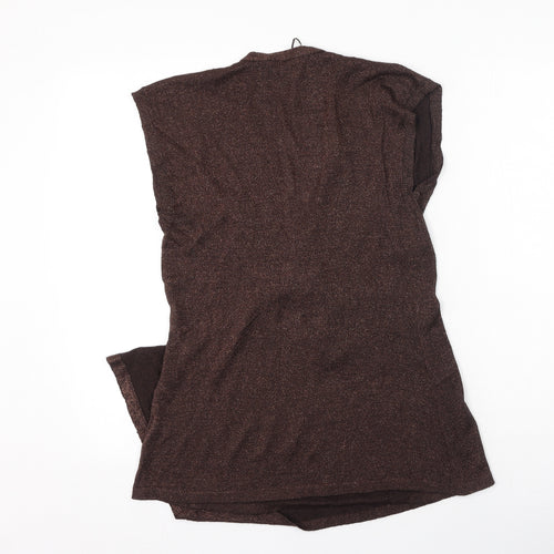 Marks and Spencer Womens Gold  Viscose Camisole Tank Size 14 V-Neck
