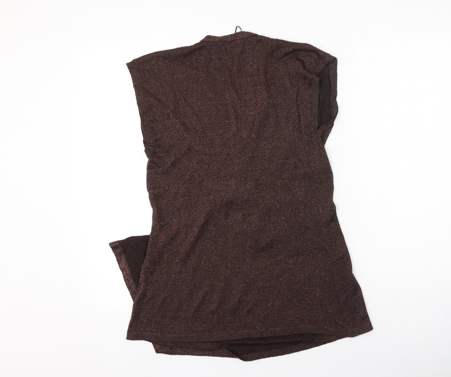 Marks and Spencer Womens Gold  Viscose Camisole Tank Size 14 V-Neck