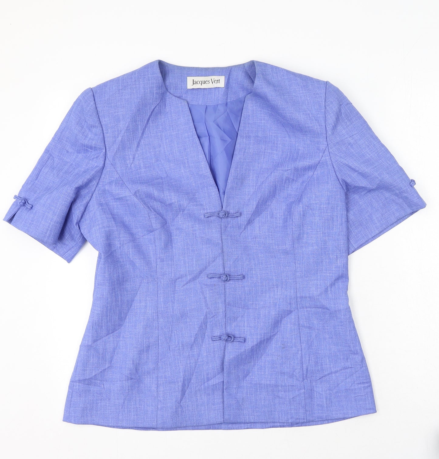 Jaques Vert Womens Purple V-Neck  Polyester Cardigan Jumper Size 12