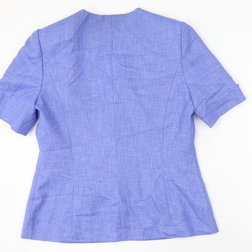 Jaques Vert Womens Purple V-Neck  Polyester Cardigan Jumper Size 12