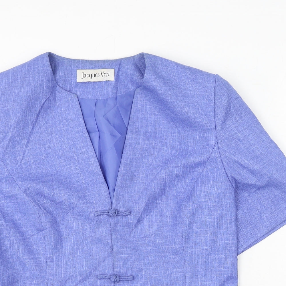 Jaques Vert Womens Purple V-Neck  Polyester Cardigan Jumper Size 12