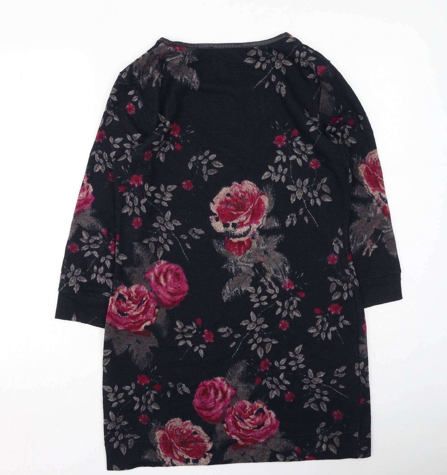 Marks and Spencer Womens Multicoloured Round Neck Floral Polyester Pullover Jumper Size 10