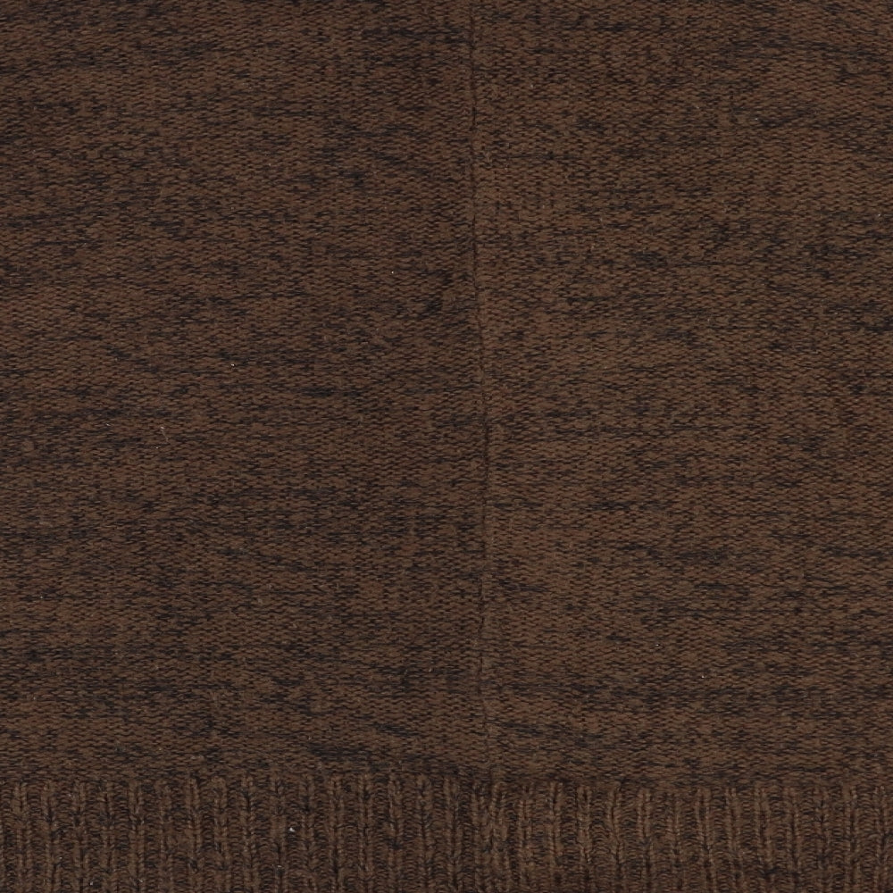 Zara Womens Brown V-Neck  Acrylic Cardigan Jumper Size S
