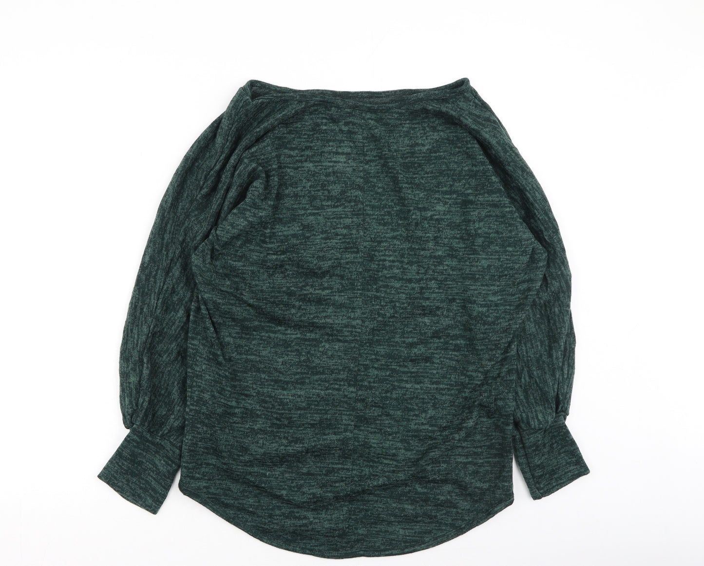 Preworn Womens Green Round Neck  Viscose Pullover Jumper Size S