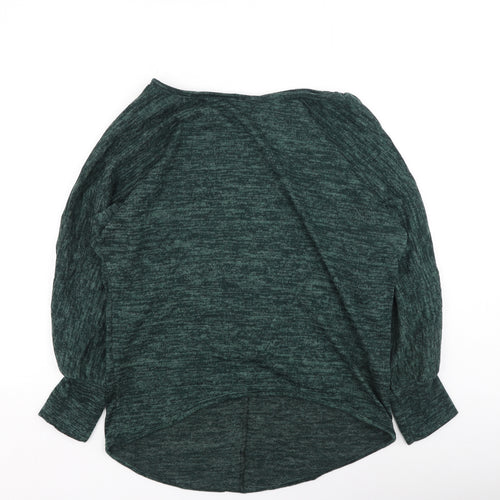 Preworn Womens Green Round Neck  Viscose Pullover Jumper Size S
