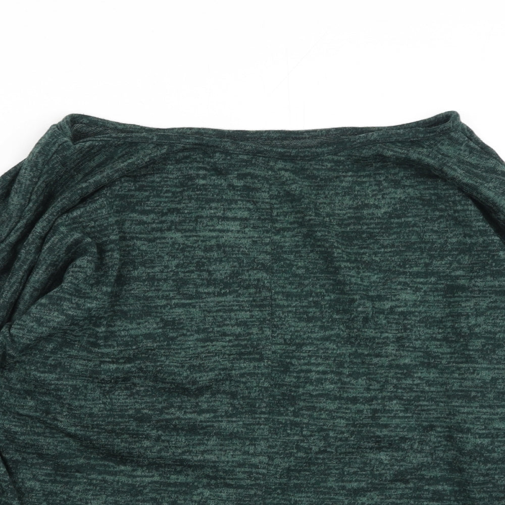 Preworn Womens Green Round Neck  Viscose Pullover Jumper Size S
