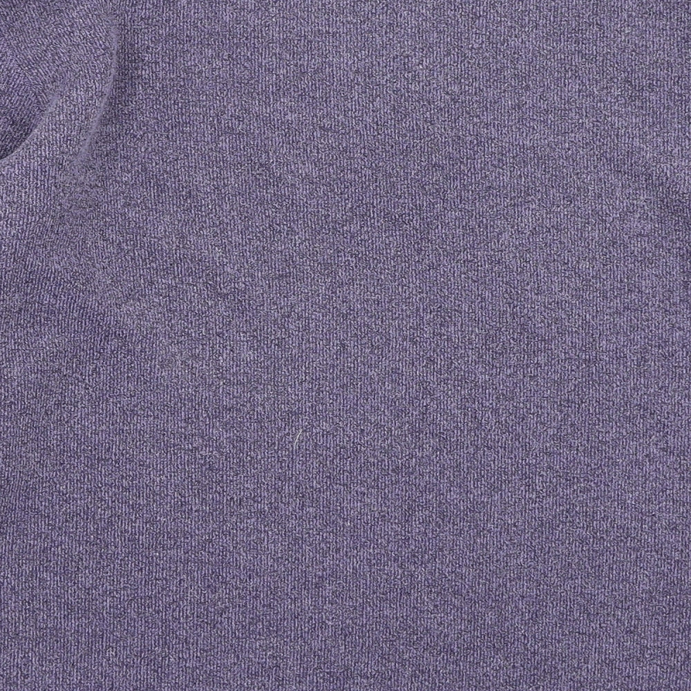 Bonmarché Womens Purple Round Neck  Polyester Pullover Jumper Size M