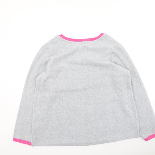 Preworn Womens Grey Round Neck  Polyester Pullover Jumper Size L
