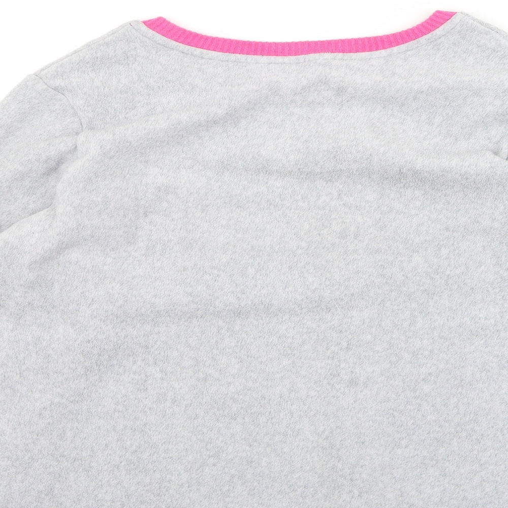 Preworn Womens Grey Round Neck  Polyester Pullover Jumper Size L