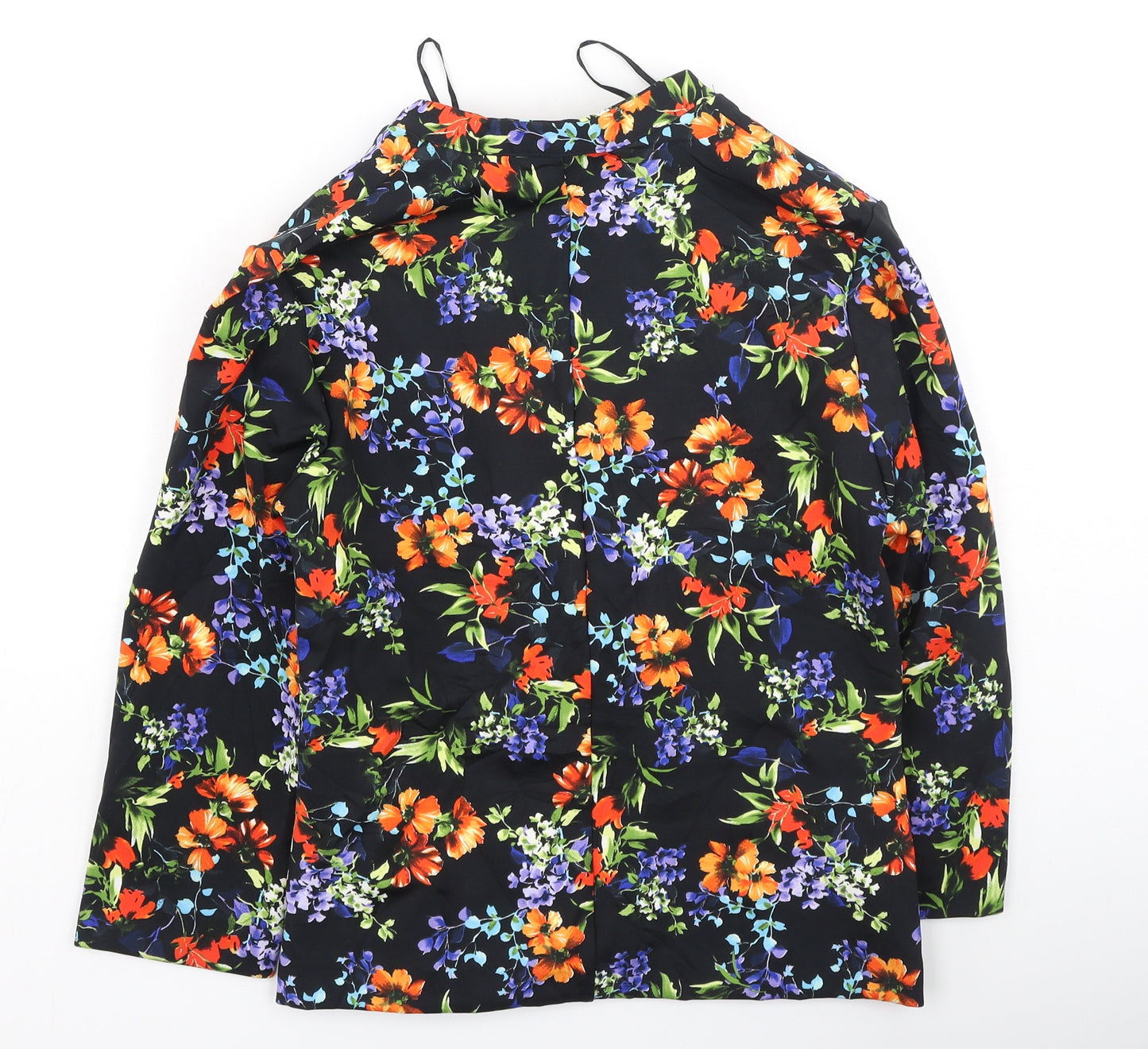 Papaya Womens Multicoloured Collared Floral Polyester Cardigan Jumper Size 10