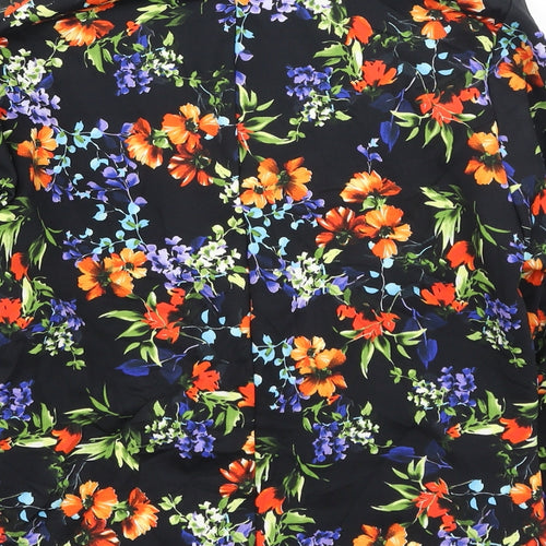 Papaya Womens Multicoloured Collared Floral Polyester Cardigan Jumper Size 10