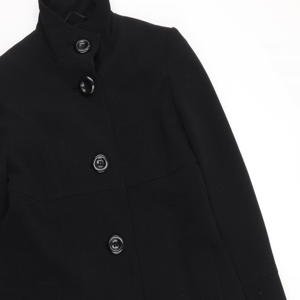 F&F Womens Black   Trench Coat Coat Size M