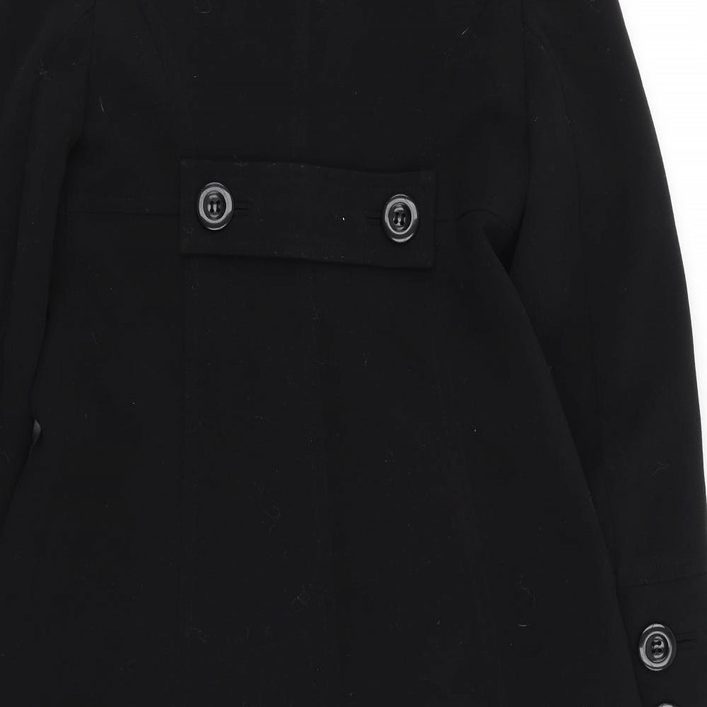 F&F Womens Black   Trench Coat Coat Size M