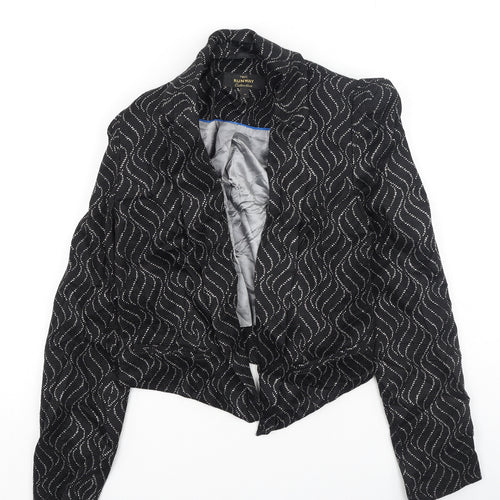 NEXT Womens Black Geometric  Jacket  Size 10
