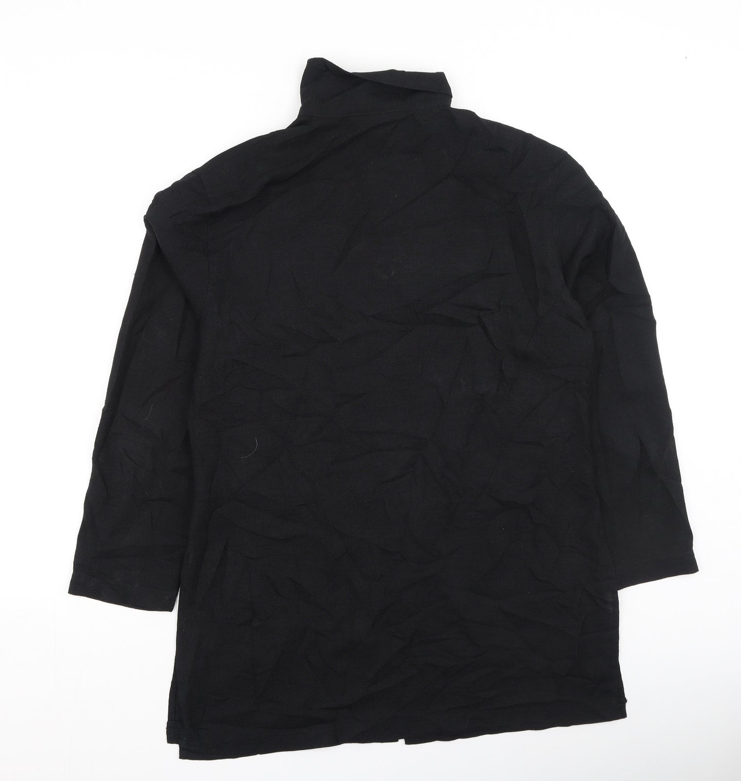 Kaffe Womens Black  Polyester Basic Button-Up Size S Collared