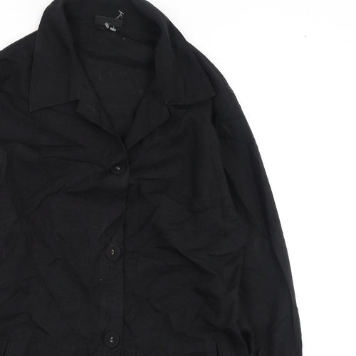 Kaffe Womens Black  Polyester Basic Button-Up Size S Collared