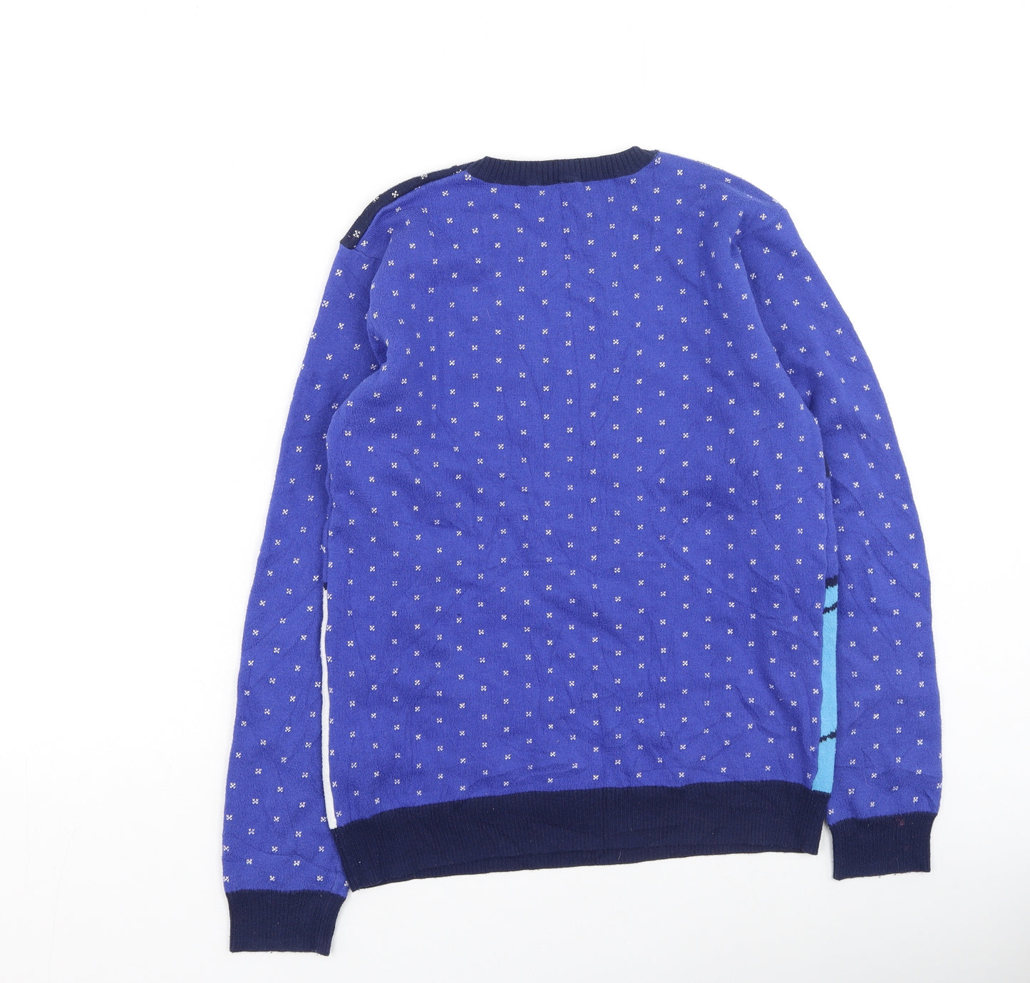 Marks and Spencer Boys Multicoloured Round Neck  Cotton Pullover Jumper Size 13-14 Years   - Christmas Jumper