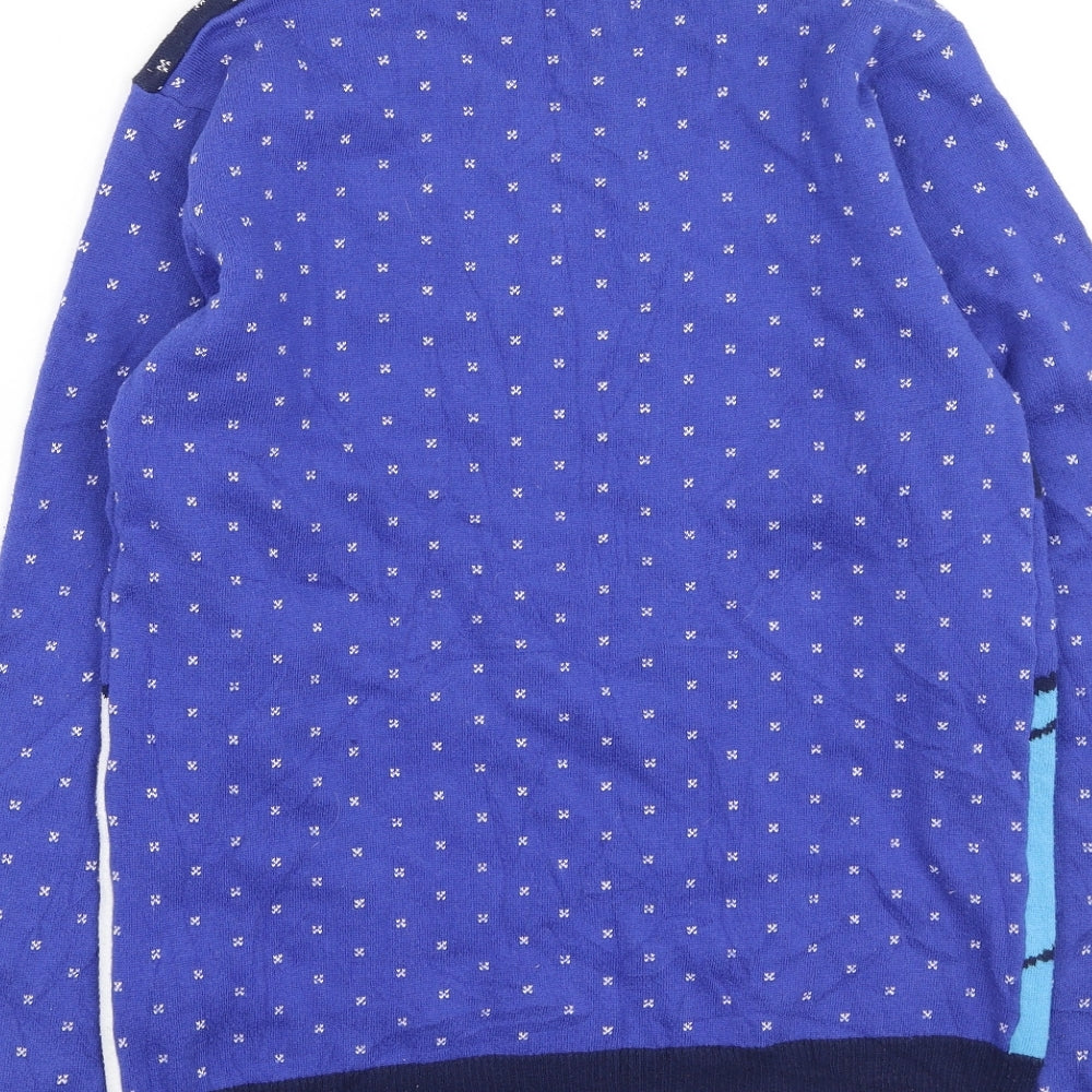 Marks and Spencer Boys Multicoloured Round Neck  Cotton Pullover Jumper Size 13-14 Years   - Christmas Jumper