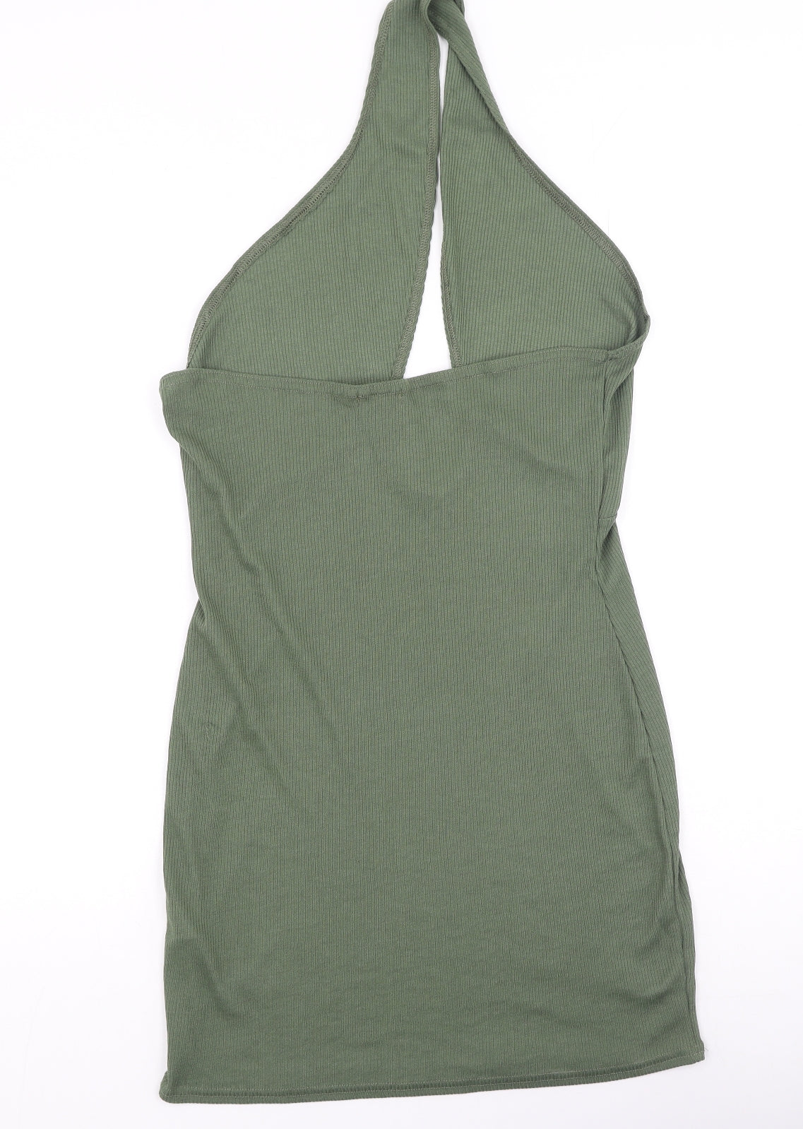 PRETTYLITTLETHING Womens Green  Polyester Bodycon  Size 16  Halter