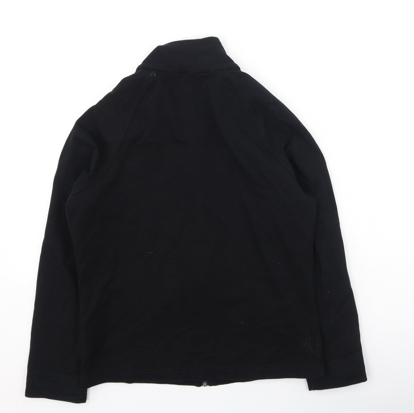 Marks and Spencer Womens Black High Neck  Cotton Full Zip Jumper Size 10