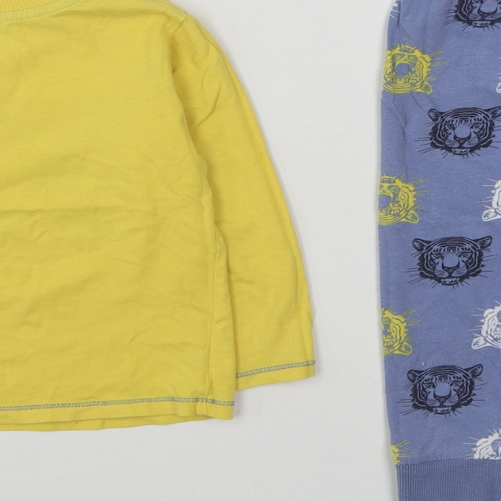 Dunnes Stores Boys Multicoloured Geometric 100% Cotton  Pyjama Set Size 3-4 Years  Pullover