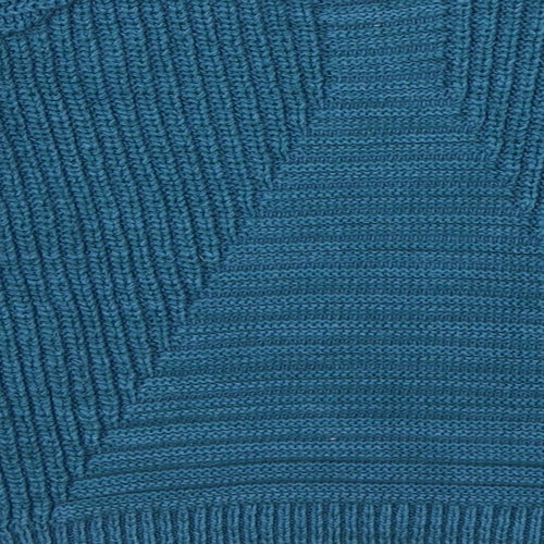 Exhibit Womens Blue Round Neck  Cotton Blend Pullover Jumper Size S