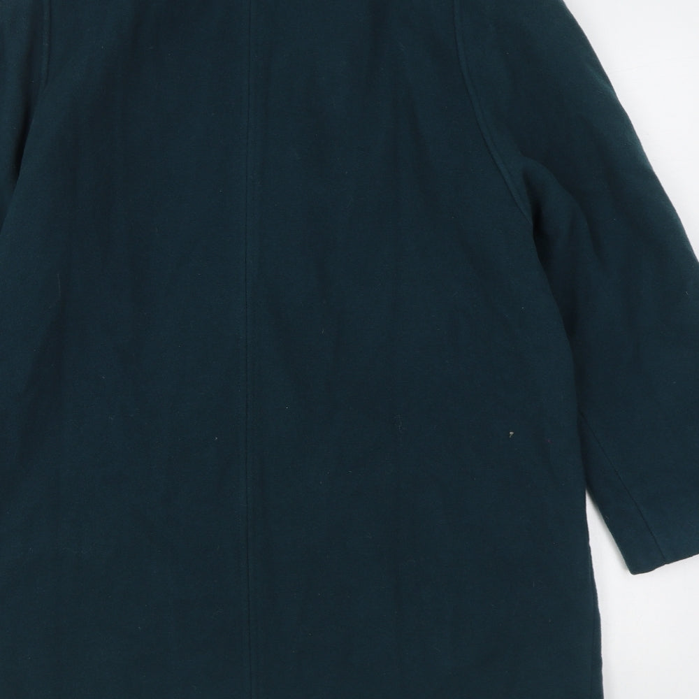 ZETA Womens Green   Overcoat Coat Size 12  Button