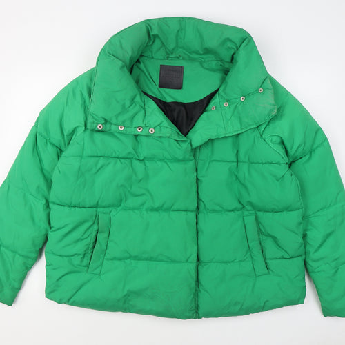 Matalan Womens Green   Puffer Jacket Jacket Size 18  Button