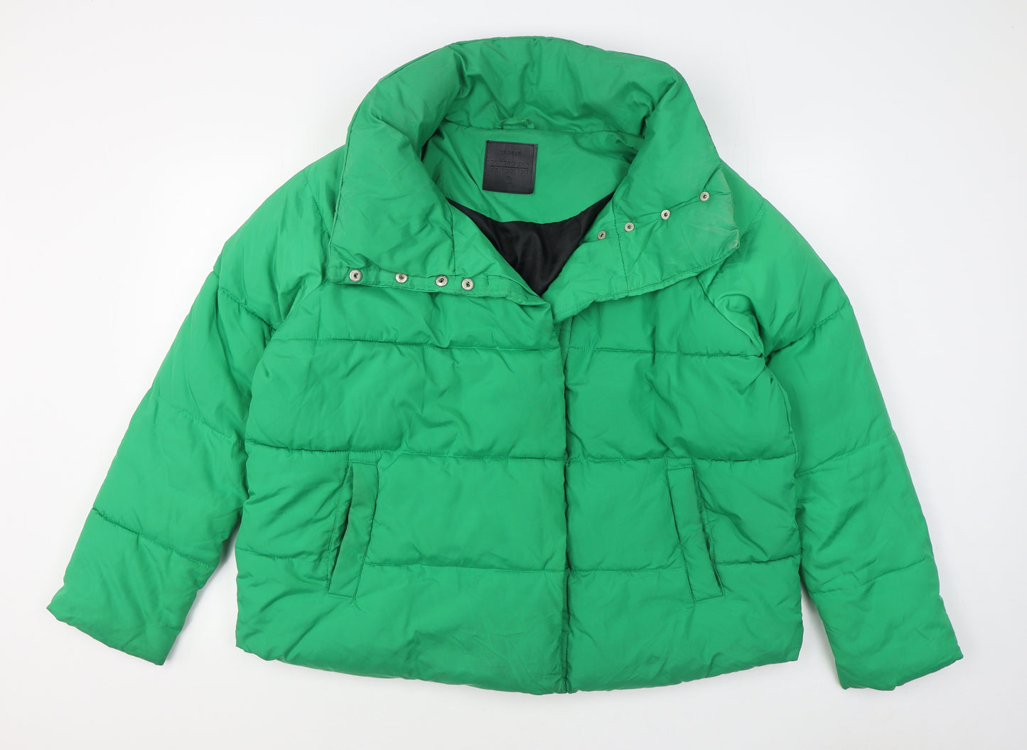 Matalan Womens Green   Puffer Jacket Jacket Size 18  Button
