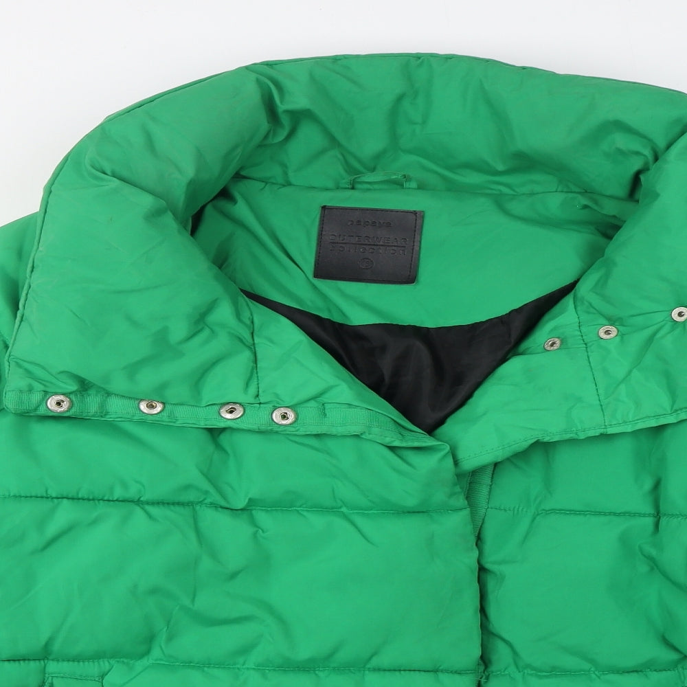 Matalan Womens Green   Puffer Jacket Jacket Size 18  Button