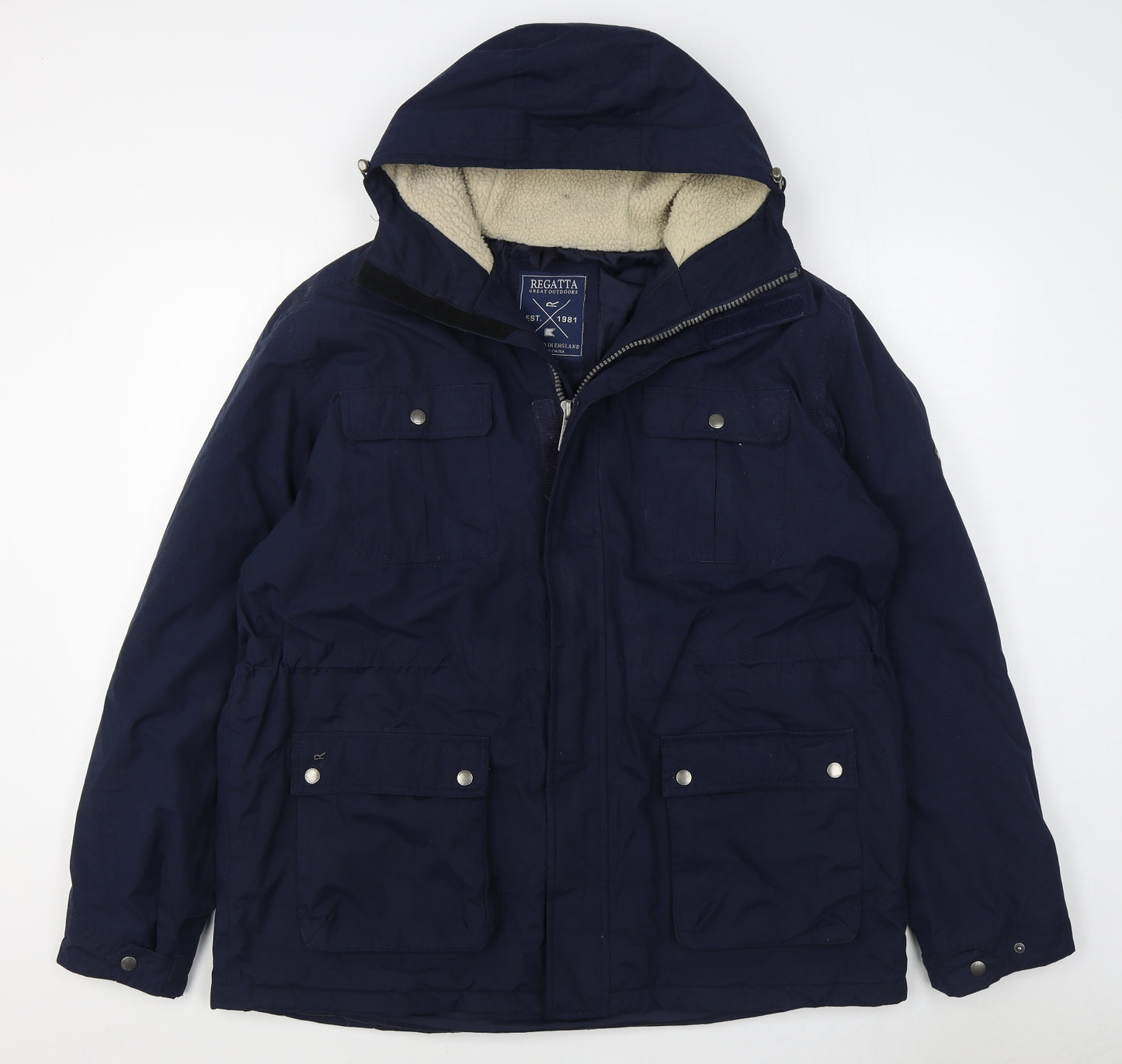 Regatta Mens Blue   Rain Coat Coat Size XL  Zip