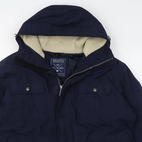 Regatta Mens Blue   Rain Coat Coat Size XL  Zip