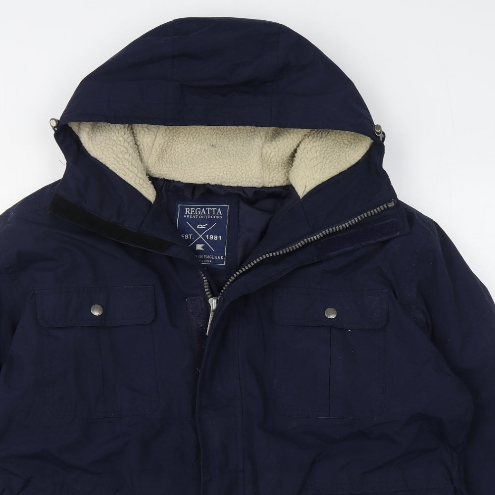 Regatta Mens Blue   Rain Coat Coat Size XL  Zip
